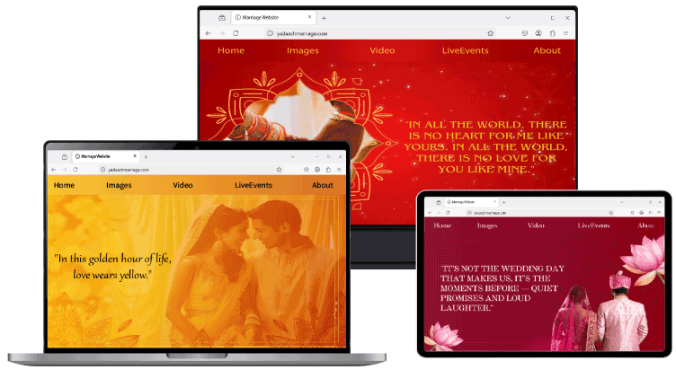 Digital wedding experience